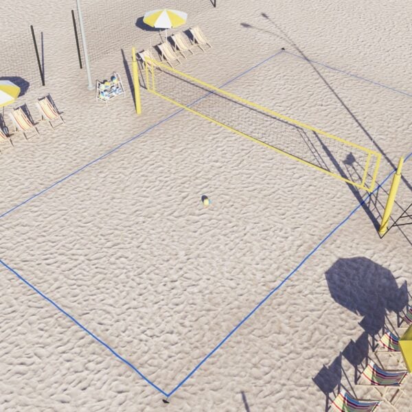 Beachvolleyball Spielfeldmarkierung Linien Blau 16x8 cm Kunststoff Bretter - Image 2