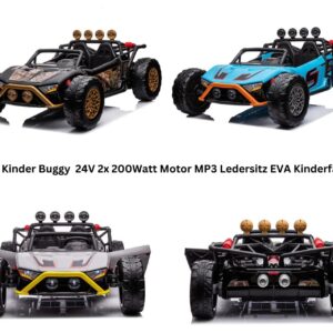 Elektro Kinder Buggy 24V Offroad 2x200W Motor mit MP3 und Lederbezug