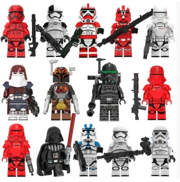 Star Wars Bau-Set mit 14 Bausteinen und Minifiguren für Fans
