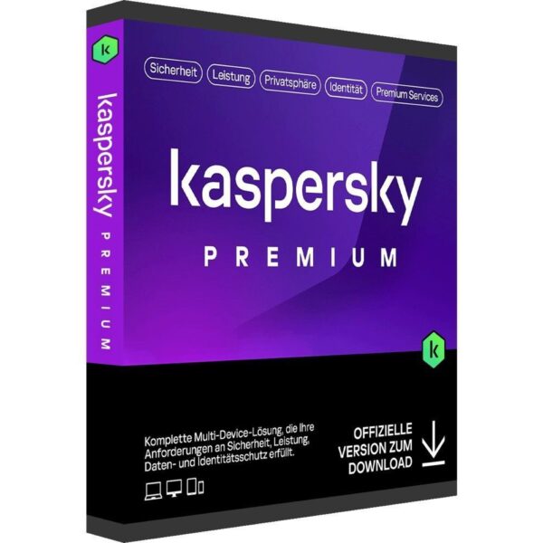 Kaspersky Premium 2025 - 3 Geräte, 1 Jahr, Antivirus für PC, Mac, Mobile