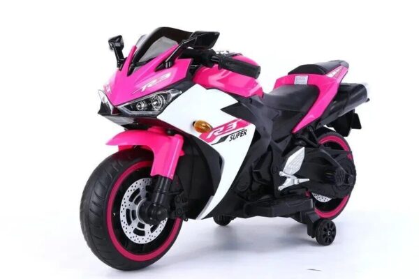 Elektro Kindermotorrad 888 12V mit LED Rädern, Musik & Stützrädern
