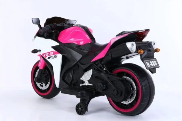Elektro Kindermotorrad 888 12V mit LED Rädern, Musik & Stützrädern - Image 4