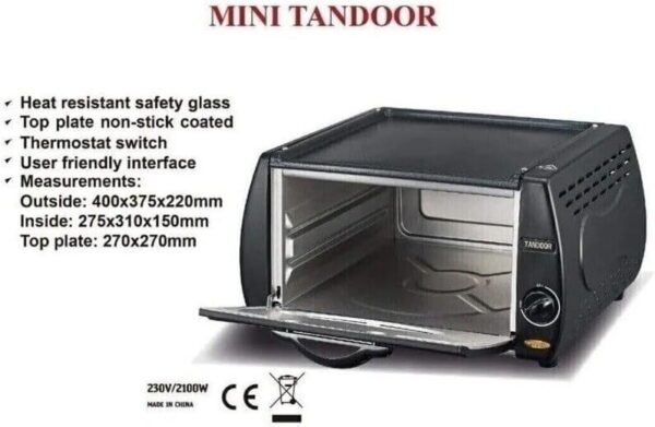 Goldhofer Tandoor Ofen 2100W für Pizza, Chapati, Roti, Naan und Lahmacun - Image 2