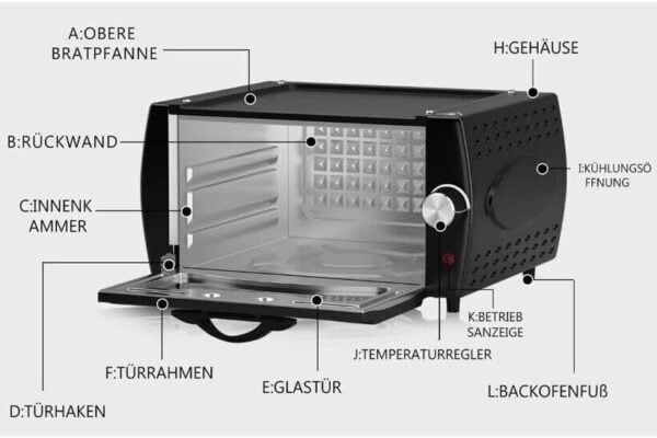 Goldhofer Tandoor Ofen 2100W für Pizza, Chapati, Roti, Naan und Lahmacun - Image 5