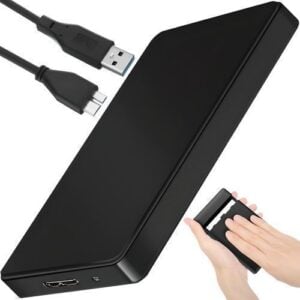 Externe Festplattengehäuse 2,5 Zoll SATA USB 3.0 für SSD/HDD Schwarz