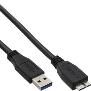 46 cm USB 3.0 Kabel A auf Micro B, schwarz, 0,5m für externe Festplatten