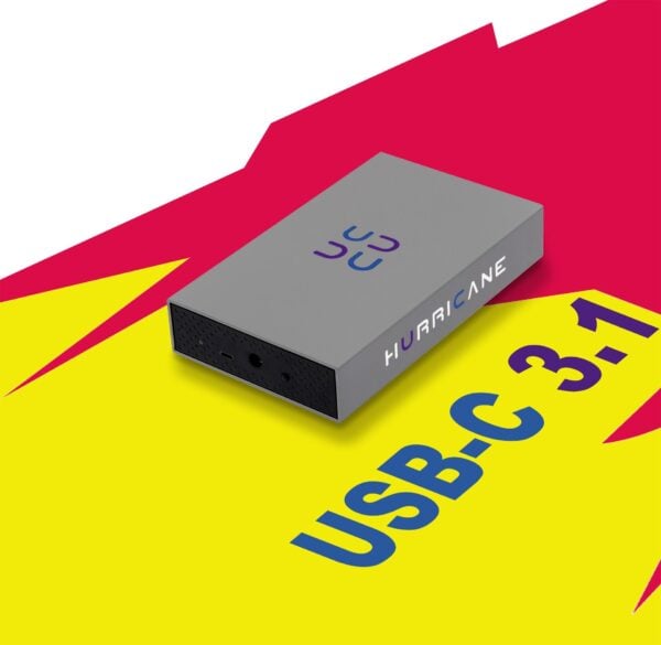 Hurricane 3518C3 500GB Aluminium Externe Festplatte USB C 3.5 Zoll - Image 4