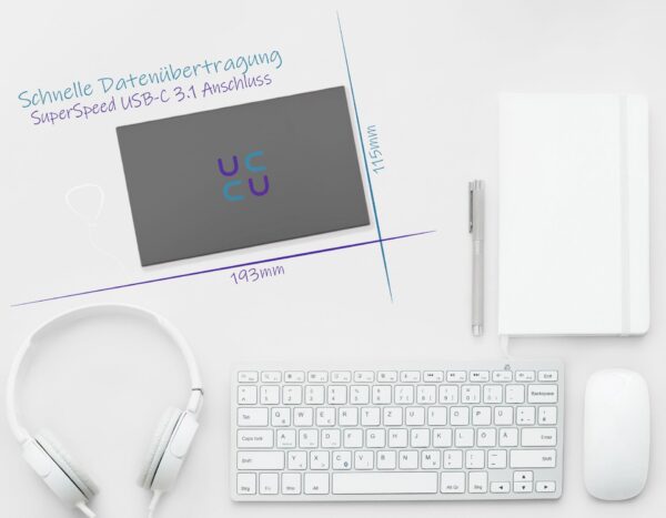 Hurricane 3518C3 1TB Externe Festplatte USB-C für PC, Mac, PS4, PS5, Xbox - Image 1