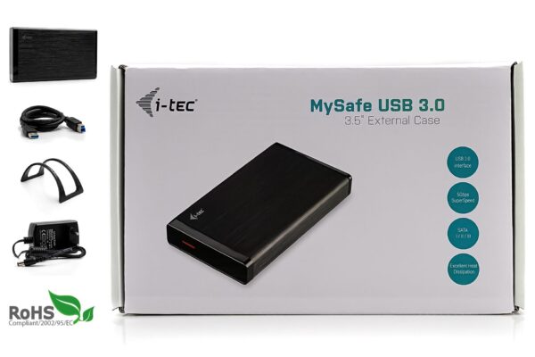 i-Tec 250GB externe Festplatte 3.5'' USB 3.0 MYSAFE35U401 - schwarz - Image 6