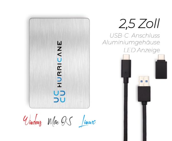 MD25C3 Silber 1.5TB Externe 2.5 Zoll Festplatte USB Type C tragbar - Image 3