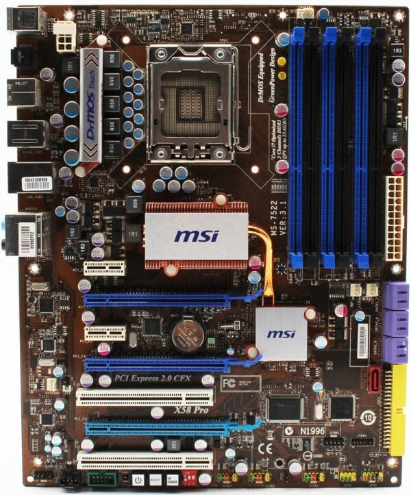 MSI X58 Pro ATX Mainboard DDR3 Intel 1366 Realtek ALC888S ohne Zubehör - Image 2