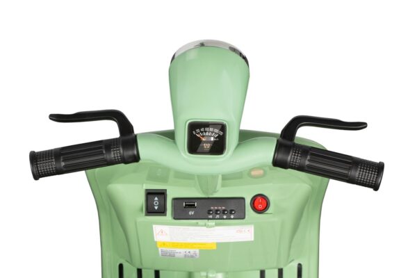 Elektro Kinder Motorrad Vespa 150 VL1T mit Beiwagen 30W 6V 4.5A - Image 12