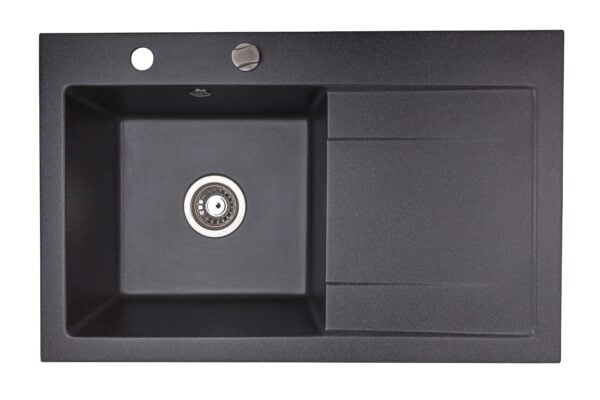 Schwarze Granitspüle MIL 80L 79,5x50,5cm Einbauspüle für die Küche - Image 2