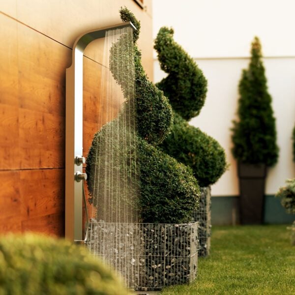 Designer Gartendusche V4A Edelstahl Modell „HONOLULU“ für stilvolle Gärten - Image 2