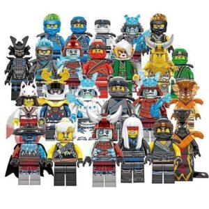 24 Ninjago Minifiguren Set - Kai, Jay, Sensei Wu & Meister Bausteine Spielzeug