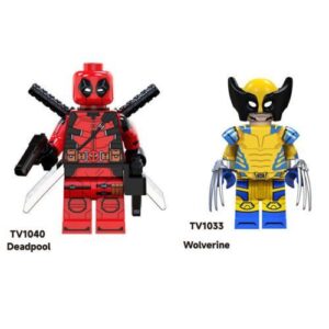 Benutzerdefinierte Lego Minifigur Deadpool & Wolverine Spielzeug Puppe