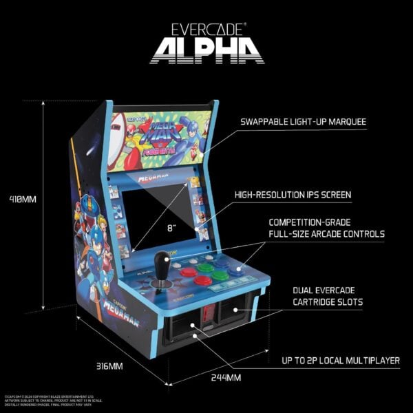 Blaze Evercade Alpha Mega Man Bartop Arcade | Neu & OVP | 6 Spiele inkl. - Image 6
