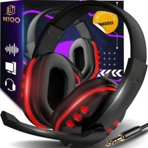 Kabelgebundene Gamer-Kopfhörer mit Mikrofon für PS4, PS5, PC, Xbox