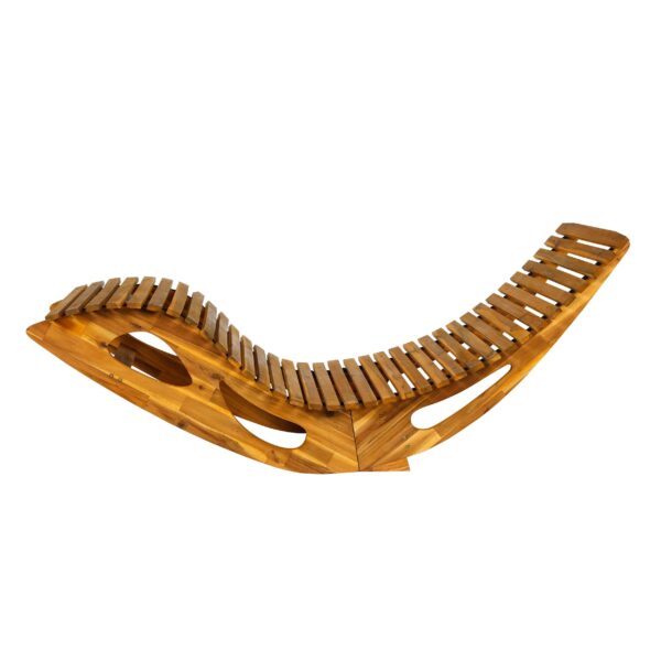 Ergonomische Schwungliege aus Akazienholz - HC Garten & Freizeit FSC® - Image 2