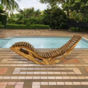 Ergonomische Schwungliege aus Akazienholz - HC Garten & Freizeit FSC®