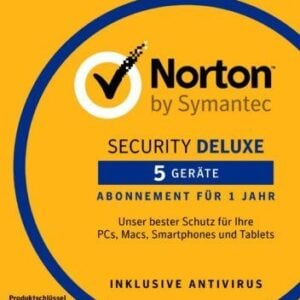 NORTON Security Deluxe 5 Geräte 1 Jahr Kein Abo ESD Schlüssel
