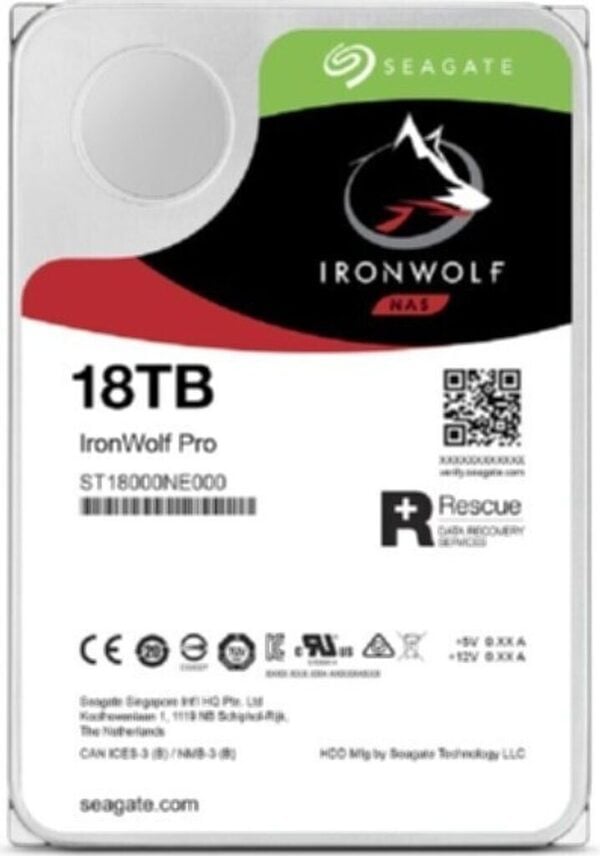 Seagate IronWolf Pro 18TB NAS-HDD ST18000NT001 für zuverlässige Datenspeicherung