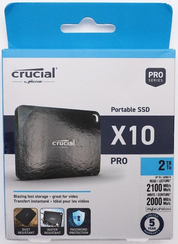 Crucial X10 Pro 2TB Portable SSD USB-C 3.2 - Externe Festplatte
