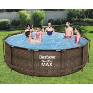 Bestway Steel Pro MAX Rundpool-Set Deluxe 366x100 cm für Garten und Freizeit