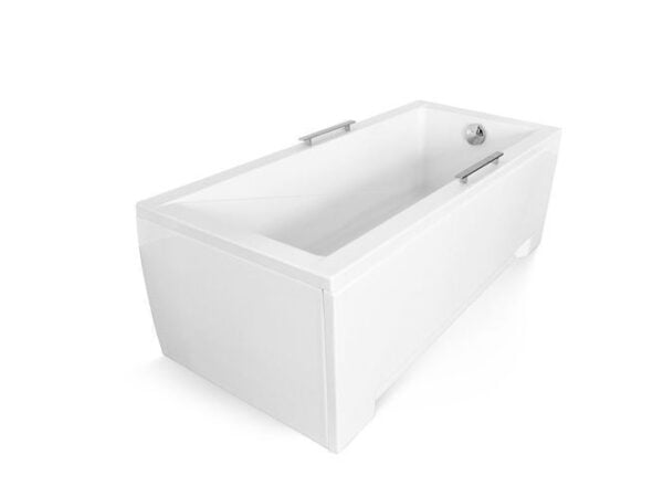 Moderne Rechteck-Badewanne 120x70 cm Weiß mit GRATIS Ablauf & Füßen - Image 2