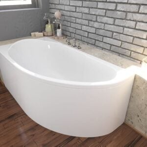 Eckbadewanne MIKI 140x70 cm aus Acryl mit GRATIS Ablauf & Füßen