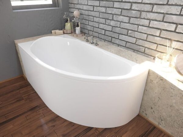 Eckbadewanne MIKI 140x70 cm aus Acryl mit GRATIS Ablauf & Füßen